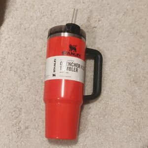 New! Stanley Nean Orange 30oz Quencher Tumbler with Handle And Straw